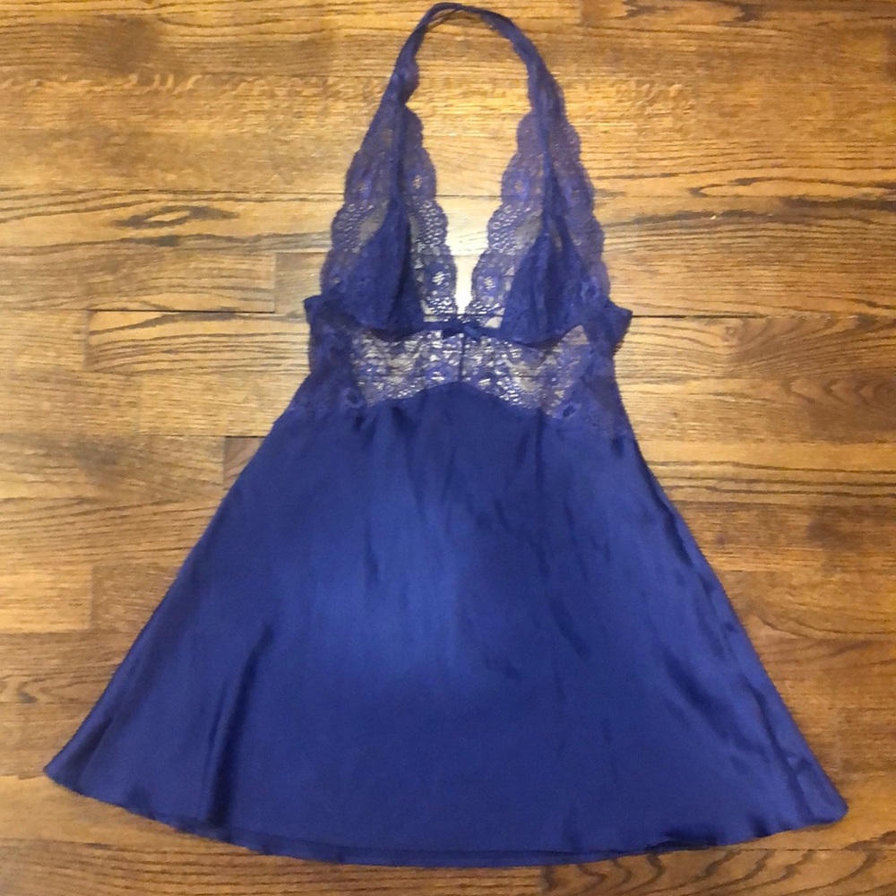 Victoria’s Secret Satin & Lace Halter Babydoll